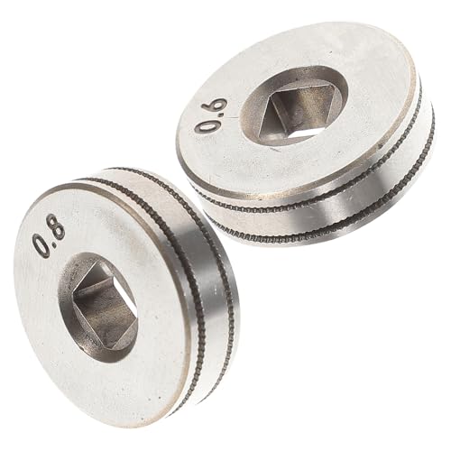 jojofuny Galets d'Entraînement de Fil 2 Pièces 0,6/0,8 MM pour Poste Souder Mig/Mag, Pièces Détachées Adaptées aux Dévidoirs de Fil Acier Allié, Usage...