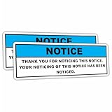 NOTICE Funny Bumper Sticker Die Cut Vinyl Decal Joke Prank Car Van Truck SUV Window Sticker