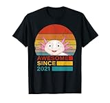 Photo Gallery axolotl 2021 birthday funny vintage axolotl retro sunset maglietta Photo Gallery axolotl 2021 birthday funny vintage axolotl retro sunset maglietta