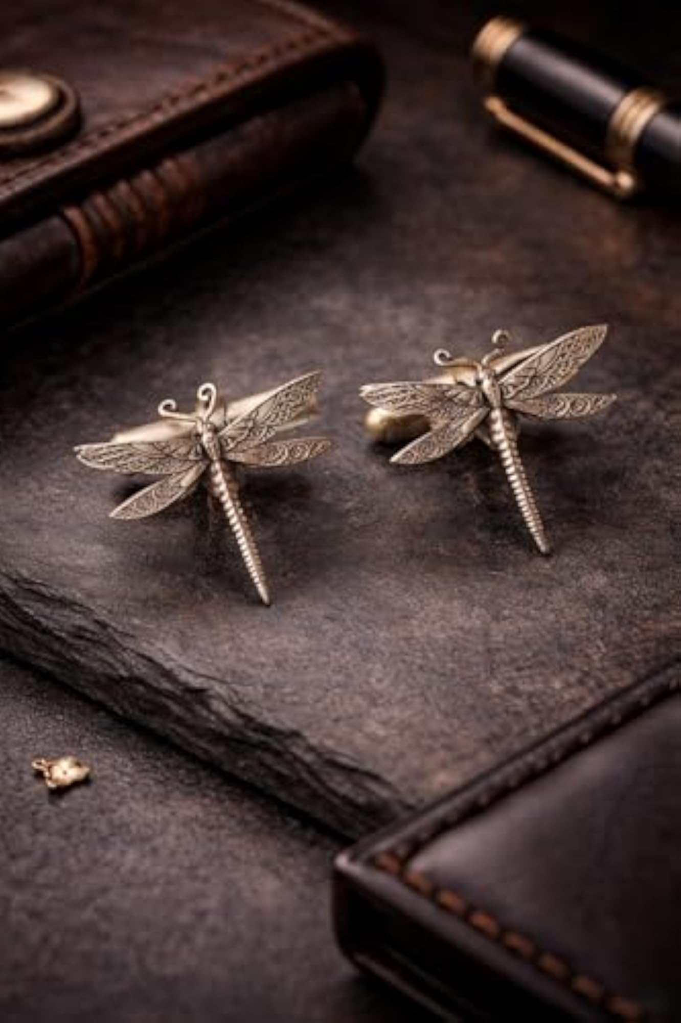 Vintage Dragonfly Cufflinks, Elegant Design