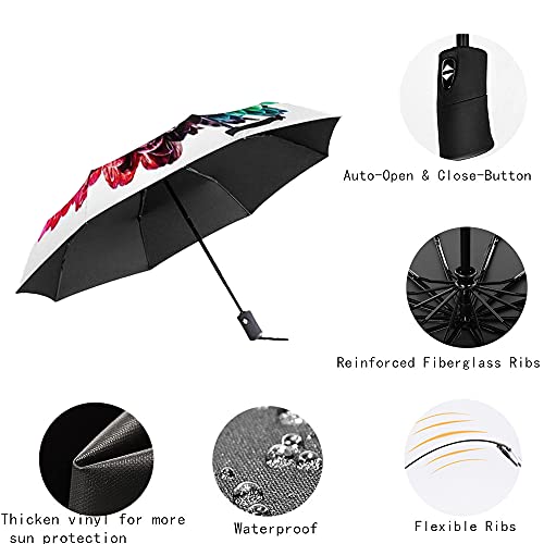 Compact Foldable Umbrella,Windproof Waterproof Stick Umbrella Anti-Uv Protection Golf Umbrellas For Your Parents And Friends Or Couples #TOP3