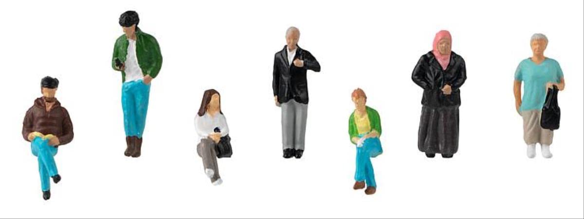Faller - Personnes Assises I - 151634 - Échelle 1:87 - Figurines Multiples