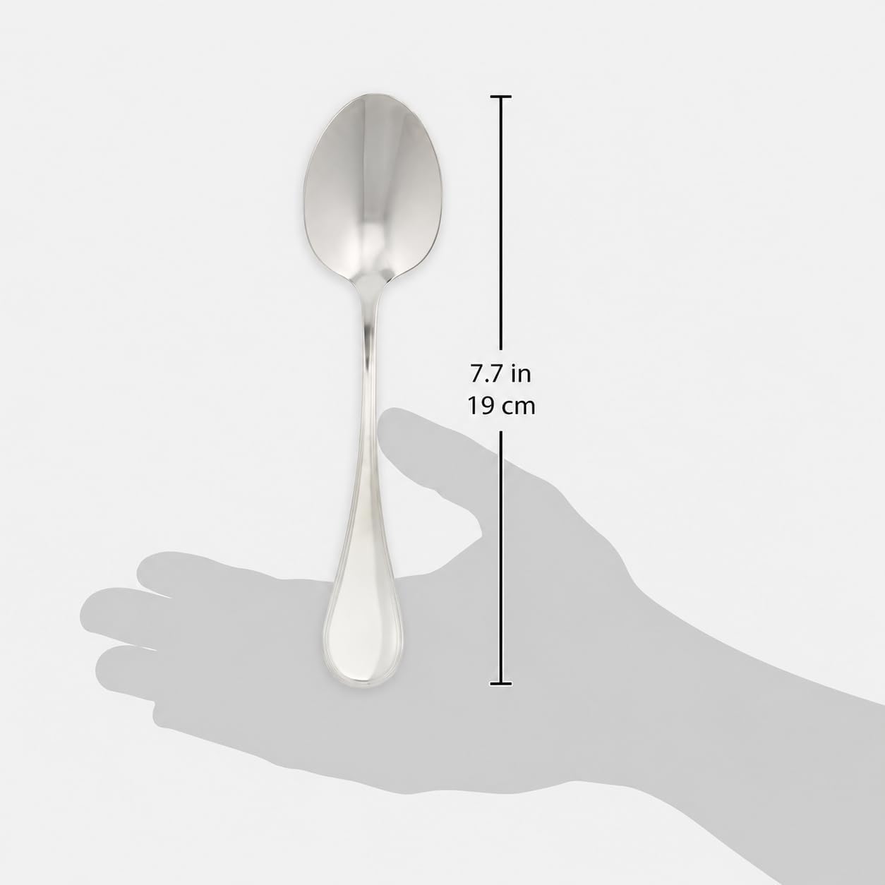 Artaste Rain 18/10 Stainless Steel Dinner Spoon, (Large) 7.5 Inch, Silver, Set of 12