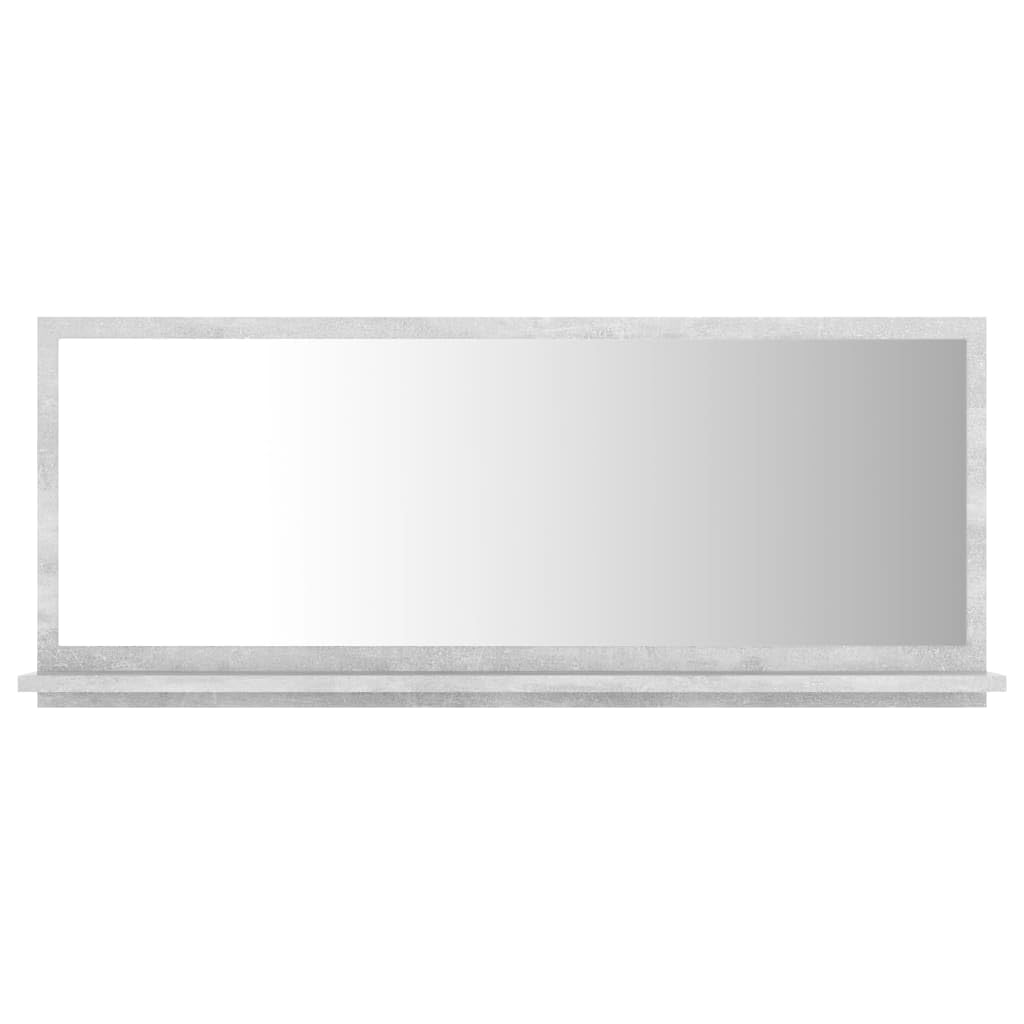 Vidaxl Bathroom Mirror Concrete Engineered Wood Home Washroom Mirror Grey