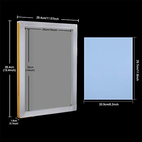 image for Caydo 20 Pieces Screen Printing Kit for Starter Include 10 x 14 Inch A