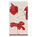 Entertaining with Caspari Dancing Poppies Paper Guest Towels, Ivory, Pack of 15