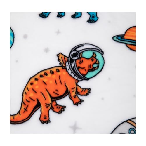 Image of Flannel Toddler Blanket - 50 inchx40 inch Soft Kids Throw for Boys & Girls - Perfect for Naptime, Travel & Bedding (Dino)