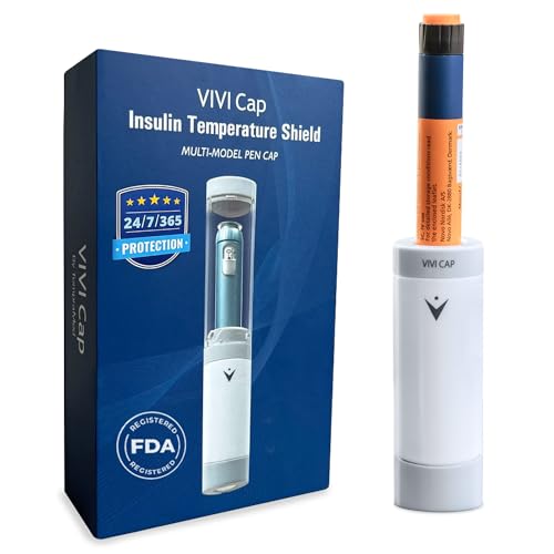 VIVI Cap Insulin Pen Temperature Protection Case. TSA Approved Insulin Cooler Protector Travel Case. 24/7 Heat & Cold Shield Fits All Insulin & GLP-1 Pens - Ozempic Saxenda Novo Humalog Mounjaro