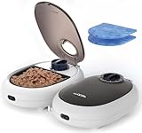WOPET Automatic Cat Feeder, 48-Hour Programmable Pet Food Dispenser, Built-in Ice Gel Packs for Freshness – Ideal for Wet Food, Yogurt & Canned Meals – Perfect for Cats, Kittens & Small Dogs