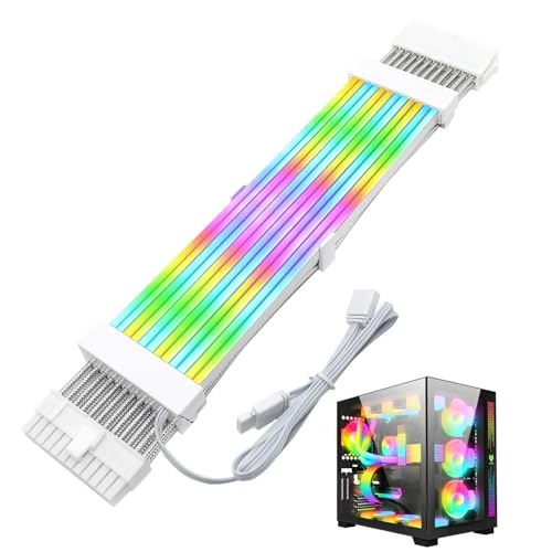 Cavi PC - Cavo di alimentazione interno, Estensione luminosa a colori | Filo per computer con Display per Modifica Componenti Configurazione Plate
