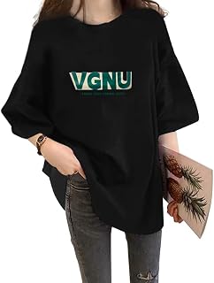 [MEME XTRA] メメエクストラ tシャツ レディース 綿100 半袖 トップス おしゃれ 大きいサイズ ゆったり 薄手 夏服 ロング丈 シンプル透けない 丸首 白tシャツ 五分袖 春 夏 オフィス 通勤 ビックシルエット ロゴプリント 快適 韓国