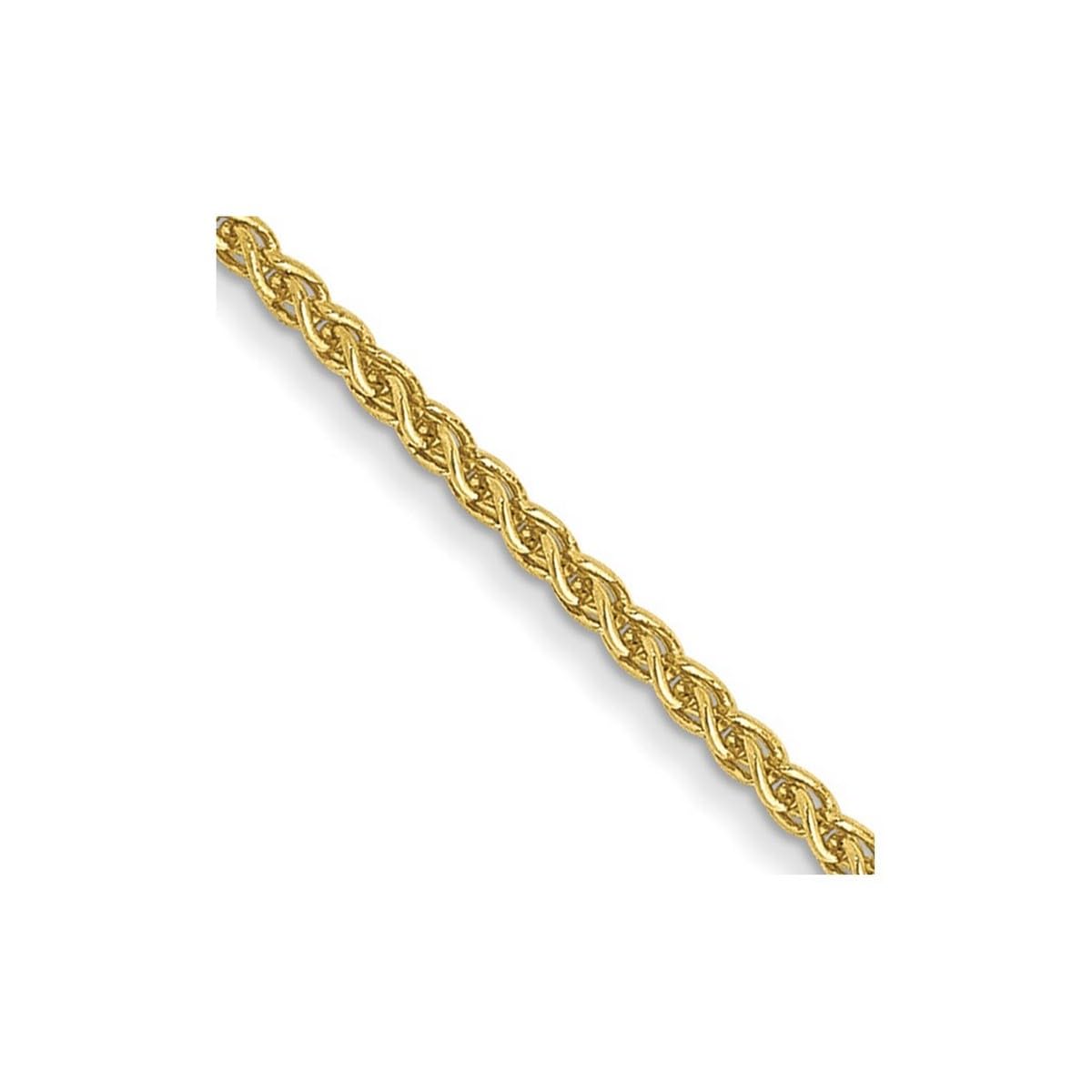 10k Yellow Gold Solid Polished 1mm Spiga Chain Bracelet 18 Centimeters Lobster Claw - Identification Bracelet for Women and Men