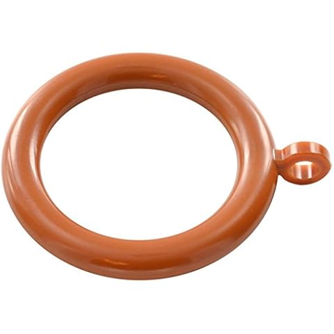 24 anillos de cortina de plástico Merriway BH05949 con ojo fijo Cover