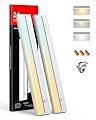 Aulaidik Hardwired Under Cabinet Lighting 24 Inch, 3 Color Settings - Soft White(3000K), Bright White(4000K), Daylight White(5000K), 2 Pack Linkable Dimmable Under Counter Lights for Kitchen, CRI 97