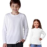 Vida Sol Camiseta Manga Larga Infantil 100% Algodó...: DISEÑO CLÁSICO Y VERSÁTIL - Nuestra camiseta infantil de manga larga con cuello redondo es perfecta para cualquier ocasión. Su estilo básico y atemporal permite combinarla fácilmente con pantalones, shorts o faldas, siendo ideal tanto para el colegio...