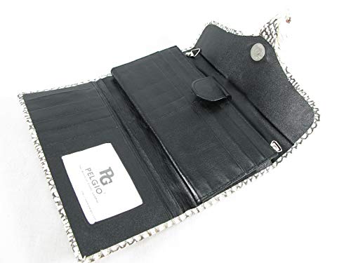 Genuine Cobra Snake Skin with Head Leather Women's Trifold Clutch Wallet Purse Natural4