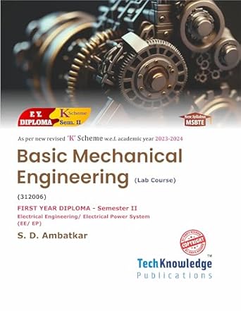 Buy BASIC MECHANICAL ENGINEERING - F.Y. Semeter 2 Electrical Engg ...