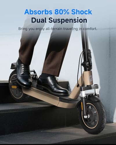 Image of ECOROAD Electric Scooter for Adults, 750W Motor & 25 MPH & 30-35 Miles Long Range, 8.5&10 inch Tires with Dual Suspension, Foldable Commuting E Scooter with App Control