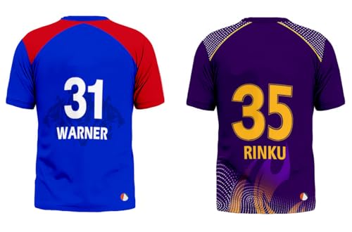 Image of Sports India IPL Cricket Team T Shirt Jersey Combo for (Kid's, Boy's & Mens) L744