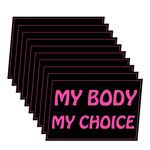 10 Pack My Body My Choice Stickers Women's Rights Pro Choice Laptop Bumper Decal Window Waterproof Car Stickers #TOP10