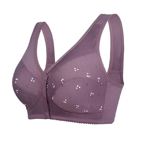 Image of Womens Daisy Bra Front Closure Sports Bras Beauty Back Full Coverage Comfor Easy Close Bra Front Buckle Corset Beige