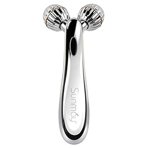 SUNMAY 3D Gesicht Roller Mikrostrom Massagegerät Silber