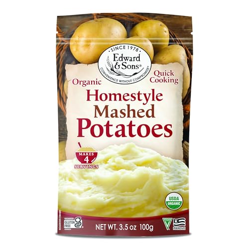 Edward & Sons Organic Mashed Potatoes, Home Style, 3.5 Ounce Boxes (Pack of 6)