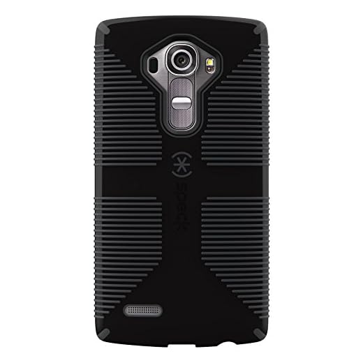 Speck Products Cell Phone Case for LG G4 - Retail Packaging - Black/Slate Gray