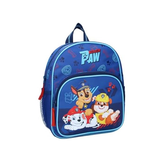 Mochila Paw Patrol Go Pups Go para niños, color azul, azul, 29.00 x 23.00 x 8.00 cm