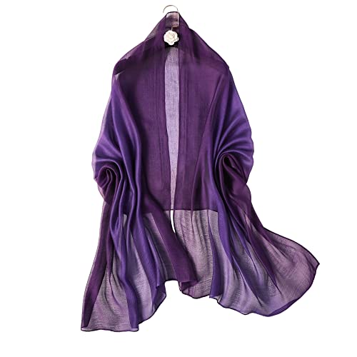 WINCESS.YU Women Gradient Scarf Stripe Long Shawls and Wraps Lightweight Solid Pashmina for Spring Summer and Fall2