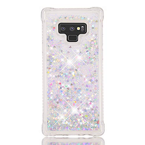 Coque Galaxy Note 9 transparente à paillettes flottantes LEMAXELERS antichoc