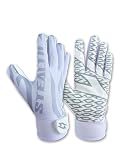 Stealth Football Receiver Gloves White - Battle College Lineman Football Receiver Gloves Be a Villain Not a Joker Adult Men Youth Boys Small to XXL Sizes