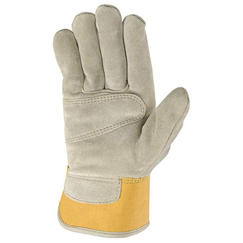 Wells Lamont Women's Heavy Duty Leather Palm Work Gloves With Safety Cuff, Medium (4113M) , Tan #TOP16