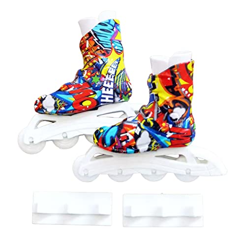 Richolyn Finger Rollschuhe | Fingerboard Rollschuhe | Coole Skateboardschuhe für Finger Breakdance Training Requisiten Home Schlüsselanhänger Dekoration für Kinder