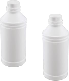Aicosineg 33.82oz PE Plastic Sealing Liquid Storage Container Small Mouth Sample for Washing Powder Water Condiments Laboratories Garden White Tone 2pcs