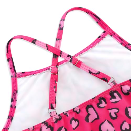 Image of Girls One Piece Swimsuits Cute Ruffles Swimming Bathing Suit with Adjustable Straps Beach Pool Kids Swimwear 3T-12