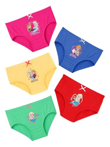 Image of Kids Frozen Girls Printed Panty Ultrasoft Underwear 100% Cotton Soft Comfortable | Skin Friendly | Innerwear Pack of 5-Assorted (KIA9105A-PK001) (Color & Print May Vary)