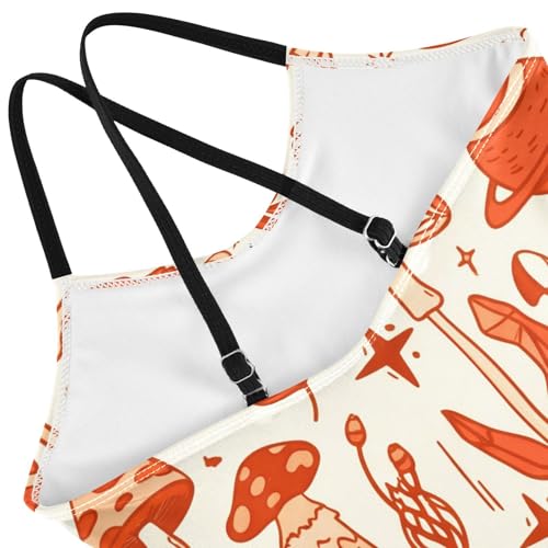 Skull Orange Girls One Piece Swimsuit Beach Swimwear 23016584