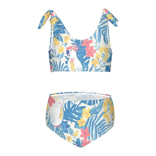 Bird Paradise Girls' Two Piece Kids Bikini Set Scoop Neck Swimsuits Swimming Suits Cute Shoulder Strap