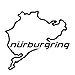 Porfeet Autocollant De Voiture, Nurburgring Carte Drôle Voiture Camion Véhicule Réfléchissant Décalcomanies Autocollant Décoration Noir