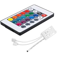 WANGCL 2 controladores remotos inalámbricos IR de 24 teclas con