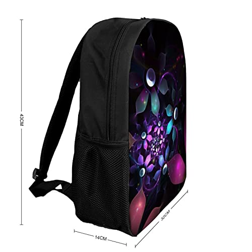 Sac à dos imprimé 3D Fractal de 17 pouces avec grand volume pour organiser toutes ses affaires - 2