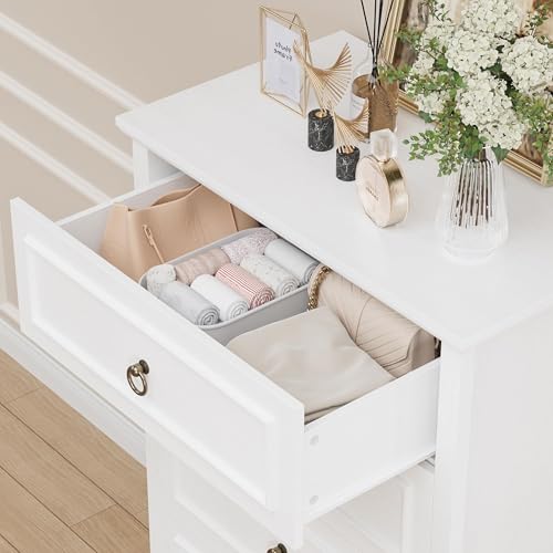HOSTACK-6-Drawer-White-Dresser-52-Tall-Dresser-Vertical-Dresser-Modern-Farmhouse-Chest-of-Drawers-Wood-Closet-Dresser-Storage-Dresser-Chest-for-Living-Room-Hallway-Entryway HOSTACK 6 Drawer White Dresser 52 Tall Dresser Vertical Dresser Modern Farmhouse Chest of Drawers Wood Closet Dresser Storage Dresser Chest for Living Room Hallway Entryway