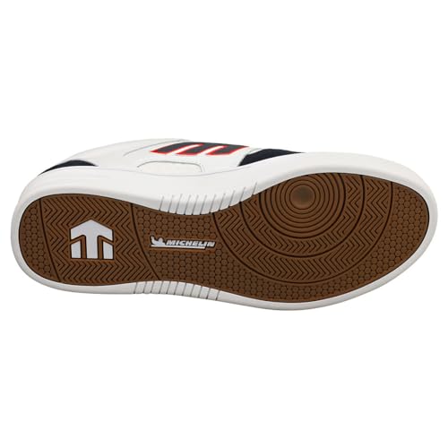 Etnies Tênis de Skate Masculino The Aurelien Michelin Cano Baixo, Branco/azul marinho/vermelho, 9.5