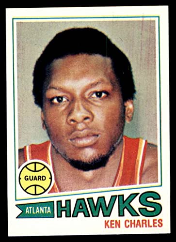 1977 Topps #24 Ken Charles Atlanta Hawks (Basketball Card) EX Hawks Fordham University