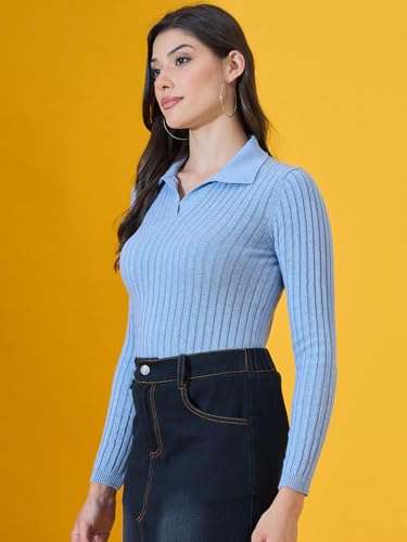 Image of 98 Degree North Women Spread Collar Sweater-G1165-BROWN