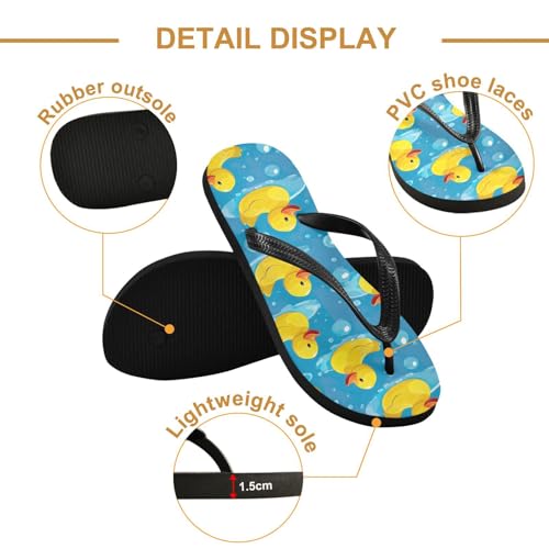 RunningBear Yellow Rubber Ducks Blue Womens Flip Flops Sandals Thong Style Slippers3