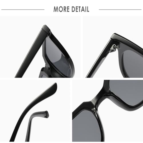 Lunettes de soleil rétro femmes classiques de forme carrée et oversize