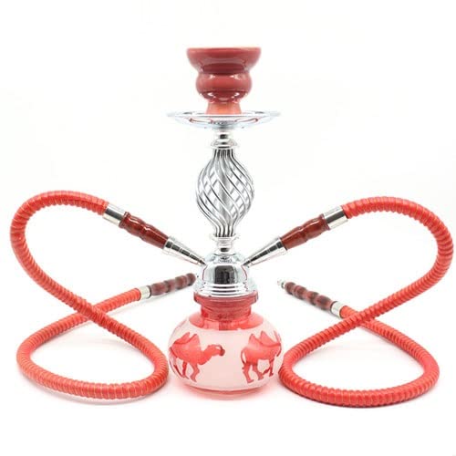 pCv ~jV[V^oR[[iZbg Shisha Hookah iV[V t[o[͕ʔƂȂ܂j NHMTV[V(Red,Double Tube)
