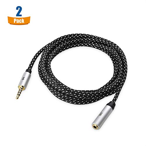 Cable Matters 2-Pack Headset Extension Cable 6 Ft (3.5Mm Extension Cable/Trrs Extension Cable, Gaming Headset Extension Cable) With Mic Support In Black - 6 Feet #TOP1